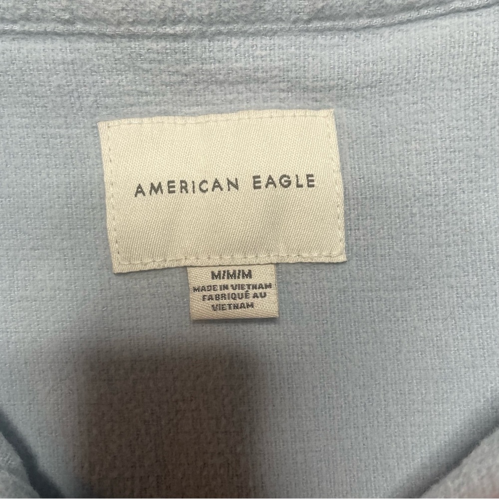 American Eagle Light Blue Button Up Shacket - image 5